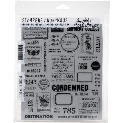 Stampers Anonymous Tim Holtz Cling Stamps - Field Notes